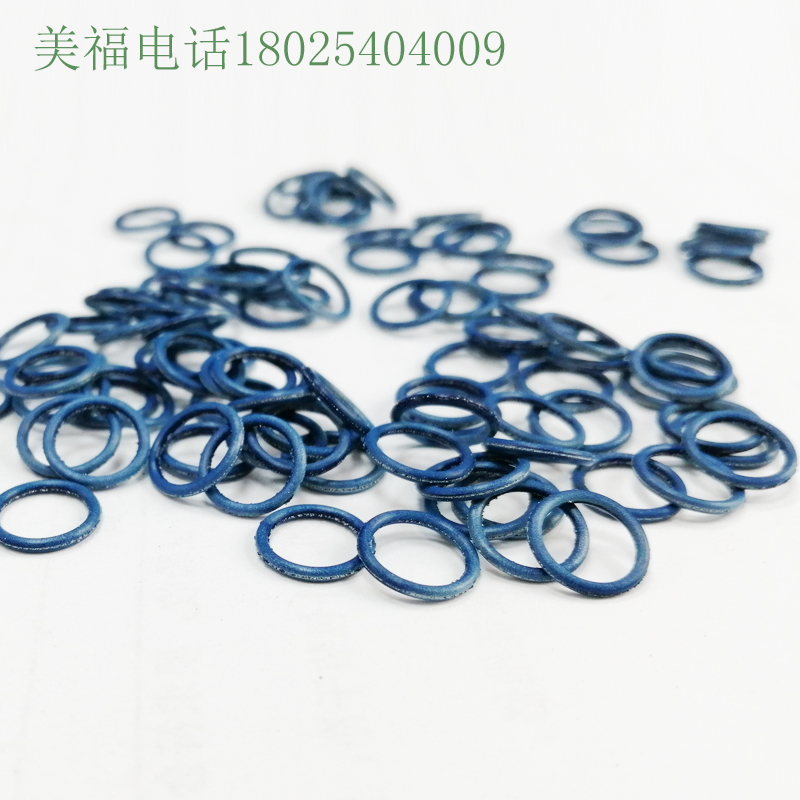线径1.5mm铝镀银导电硅橡胶密封圈蓝色 军工产品